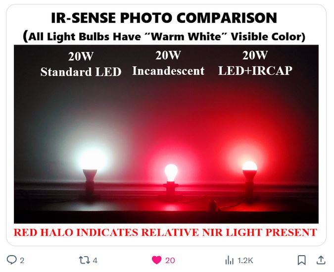 most infrared bulb